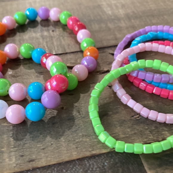 Jewelry Set Big Girls Aqua & Multicolor Pastels - Picture 5 of 9